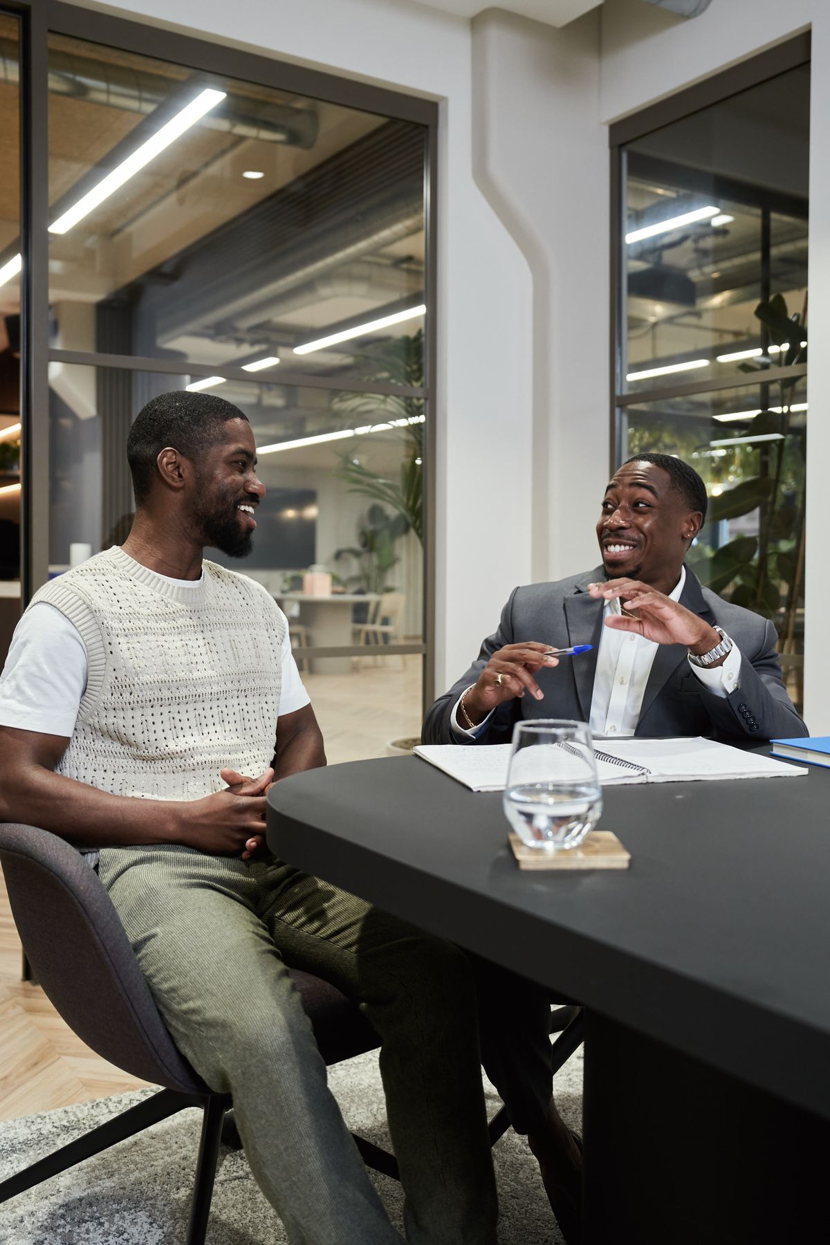 an accountant with their client